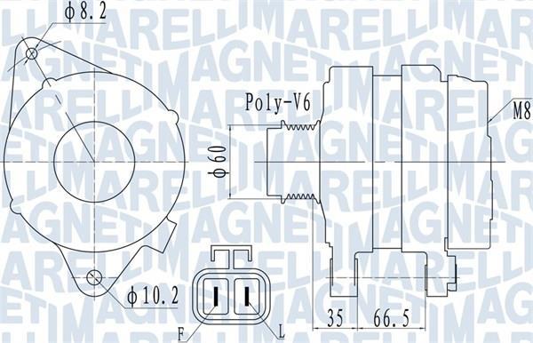 Alternador MAGNETI MARELLI ref. 063732010010