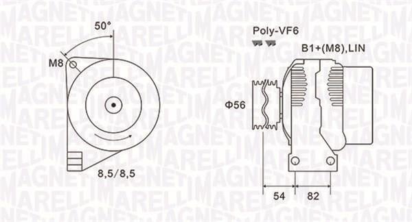 Alternateur MAGNETI MARELLI ref. 063732028010