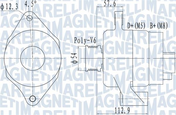 Alternador MAGNETI MARELLI ref. 063732050010