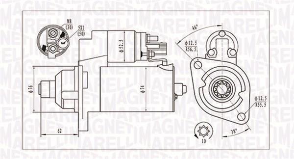 Motor de arranque (Arrancador) MAGNETI MARELLI ref. 063721323010