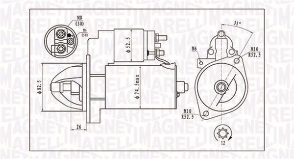 Motor de arranque MAGNETI MARELLI ref. 063721410010