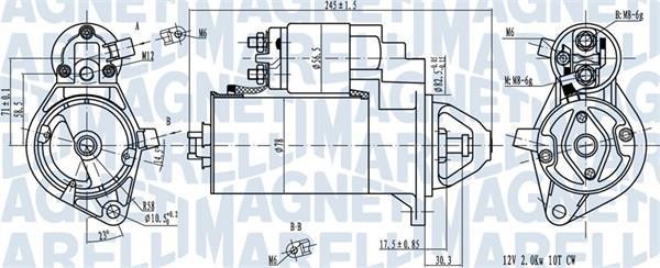 Motor de arranque MAGNETI MARELLI ref. 063720976010