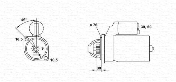 Motor de arranque MAGNETI MARELLI ref. 943241036010