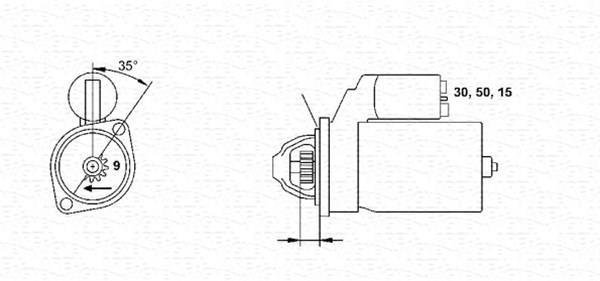 Démarreur MAGNETI MARELLI 943251220010