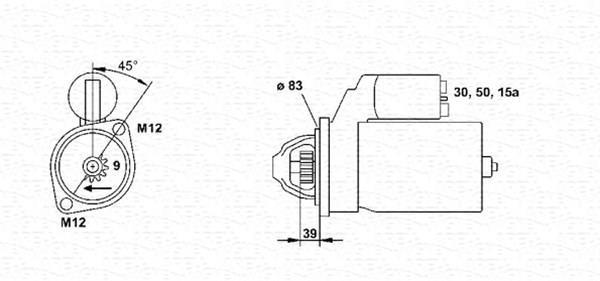 Motor de arranque MAGNETI MARELLI ref. 943251426010