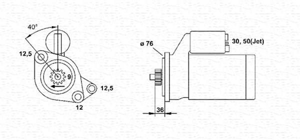 Motor de arranque MAGNETI MARELLI ref. 943253112010