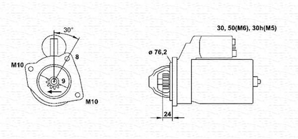 Motor de arranque (Arrancador) MAGNETI MARELLI ref. 943253158010