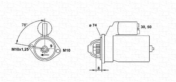Motor de arranque MAGNETI MARELLI ref. 943253170010