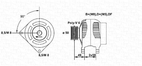 Alternador MAGNETI MARELLI ref. 943346002010