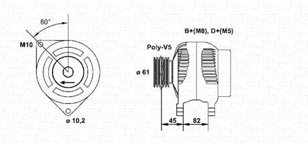Alternateur MAGNETI MARELLI 943346037010