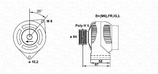 Alternateur MAGNETI MARELLI 943346052010