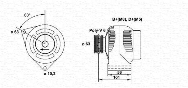 Alternateur MAGNETI MARELLI 943346223010
