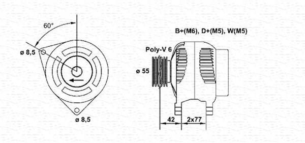 Alternateur MAGNETI MARELLI 943355005010