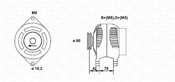 Alternador MAGNETI MARELLI ref. 943355029010