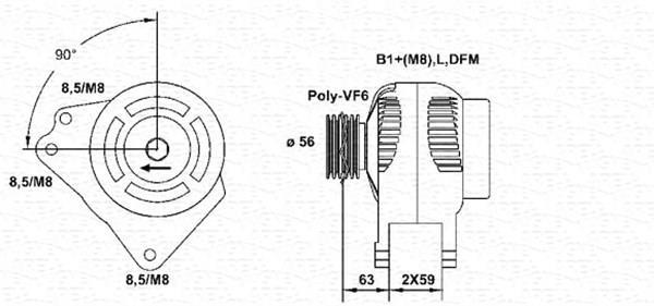Alternateur MAGNETI MARELLI 943355060010