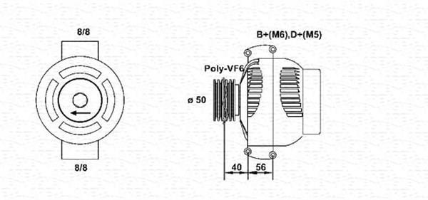 Alternateur MAGNETI MARELLI 943355135010