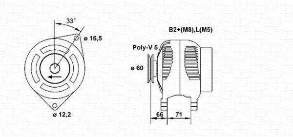 Alternateur MAGNETI MARELLI 943355147010