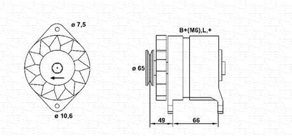 Alternateur MAGNETI MARELLI 943356148010