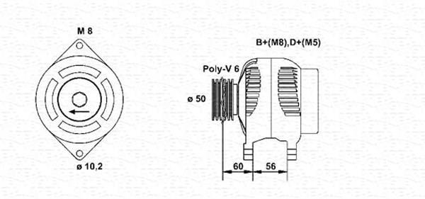 Alternateur MAGNETI MARELLI 943356539010