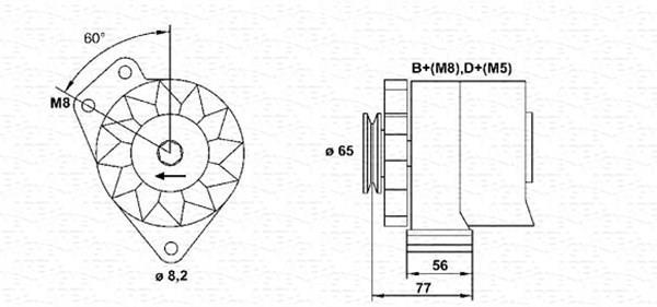 Alternador MAGNETI MARELLI ref. 943356677010