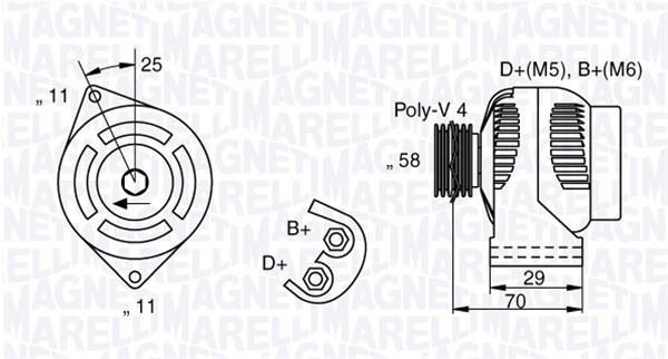 Alternateur MAGNETI MARELLI 063341702010