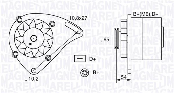 Alternateur MAGNETI MARELLI 063341454010