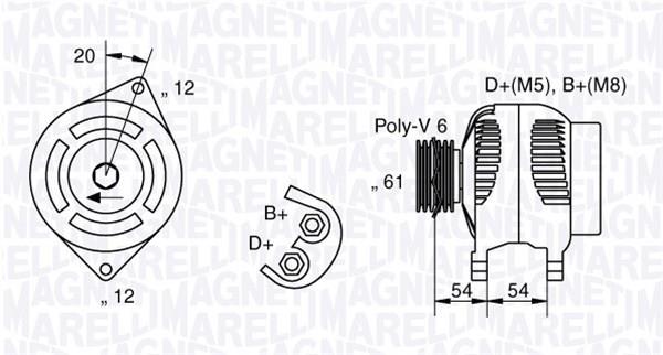 Alternateur MAGNETI MARELLI 063321826010