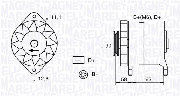 Alternateur MAGNETI MARELLI 063321019010