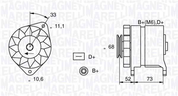 Alternateur MAGNETI MARELLI 063321154010