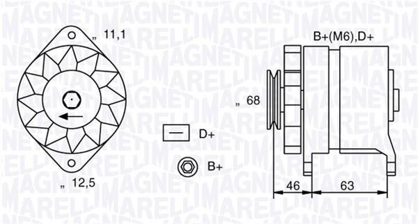 Alternateur MAGNETI MARELLI 063321021010
