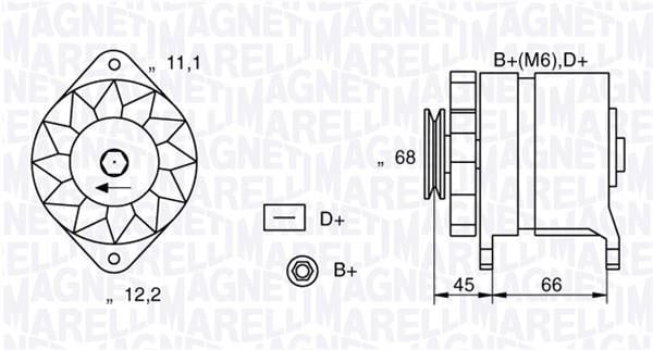 Alternateur MAGNETI MARELLI ref. 063321112010