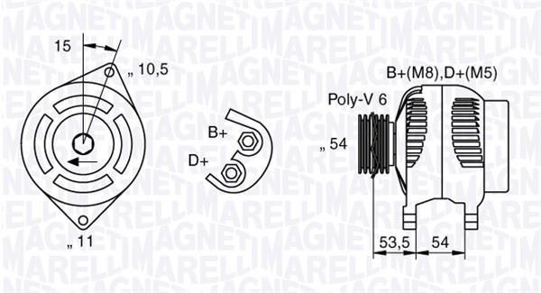 Alternateur MAGNETI MARELLI 063377016010