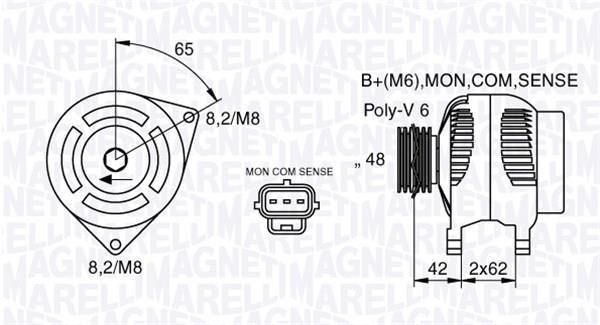 Alternateur MAGNETI MARELLI 063377409010