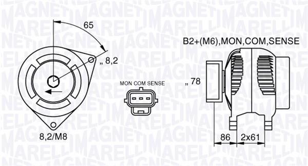 Alternador MAGNETI MARELLI 063377412010