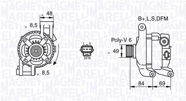 Alternateur MAGNETI MARELLI 063377417010