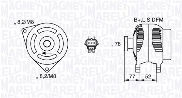 Alternador MAGNETI MARELLI 063377418010