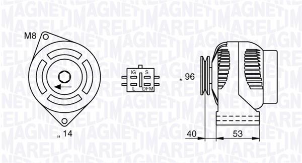 Alternateur MAGNETI MARELLI 063377427010