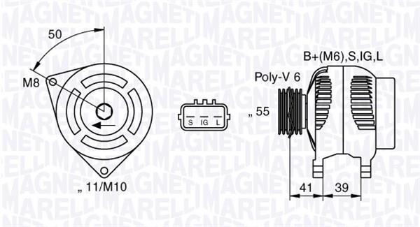 Alternateur MAGNETI MARELLI 063377431010