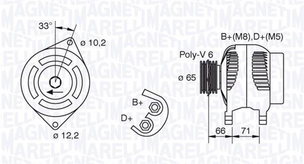 Alternador MAGNETI MARELLI ref. 063321391010