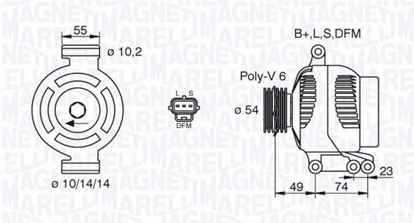 Alternador MAGNETI MARELLI ref. 063731758010
