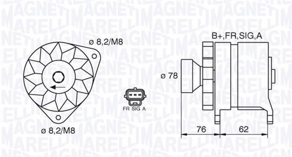 Alternateur MAGNETI MARELLI 063380010010