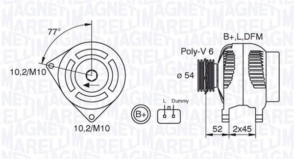 Alternateur MAGNETI MARELLI 063321734010