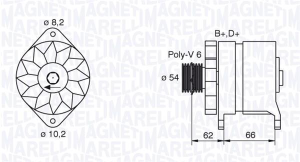 Alternateur MAGNETI MARELLI 063388505010