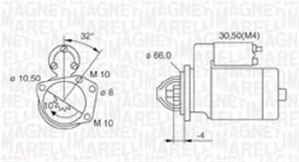 Démarreur MAGNETI MARELLI ref. 063721207010