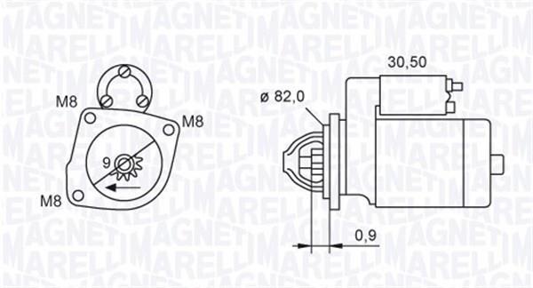 Démarreur MAGNETI MARELLI 063721552010