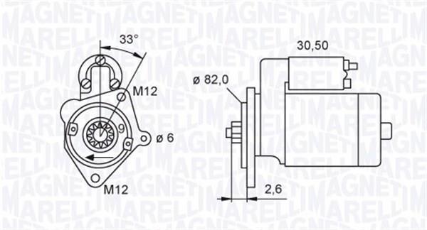 Motor de arranque (Arrancador) MAGNETI MARELLI ref. 063721392010