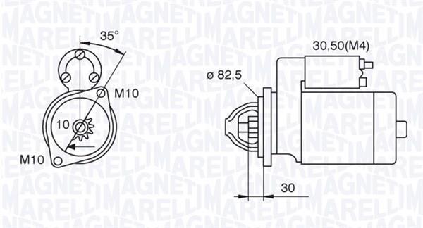 Démarreur MAGNETI MARELLI 063521092500