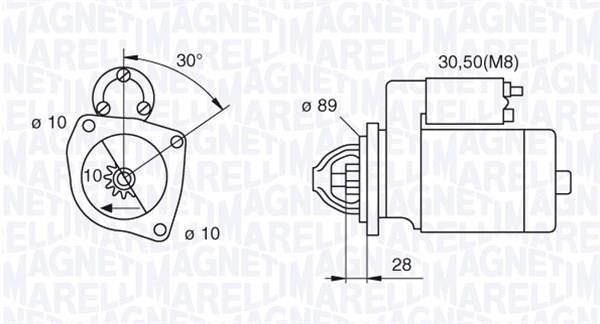 Motor de arranque MAGNETI MARELLI 063522188120