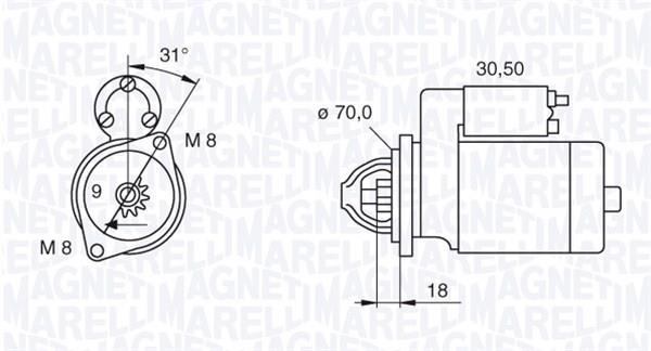 Démarreur MAGNETI MARELLI 063521060140