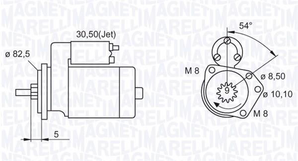 Démarreur MAGNETI MARELLI 063521071030
